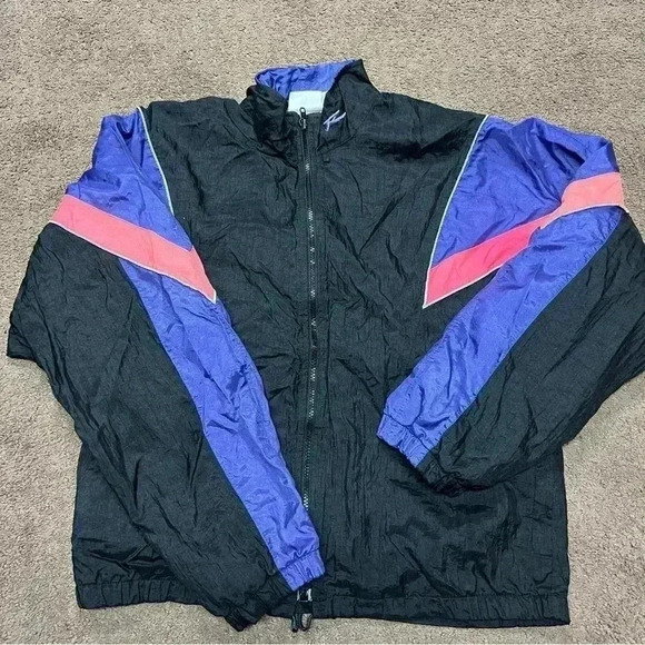 Women’s vintage windbreaker jacket size Small purple pink and black 90s - Picture 1 of 11